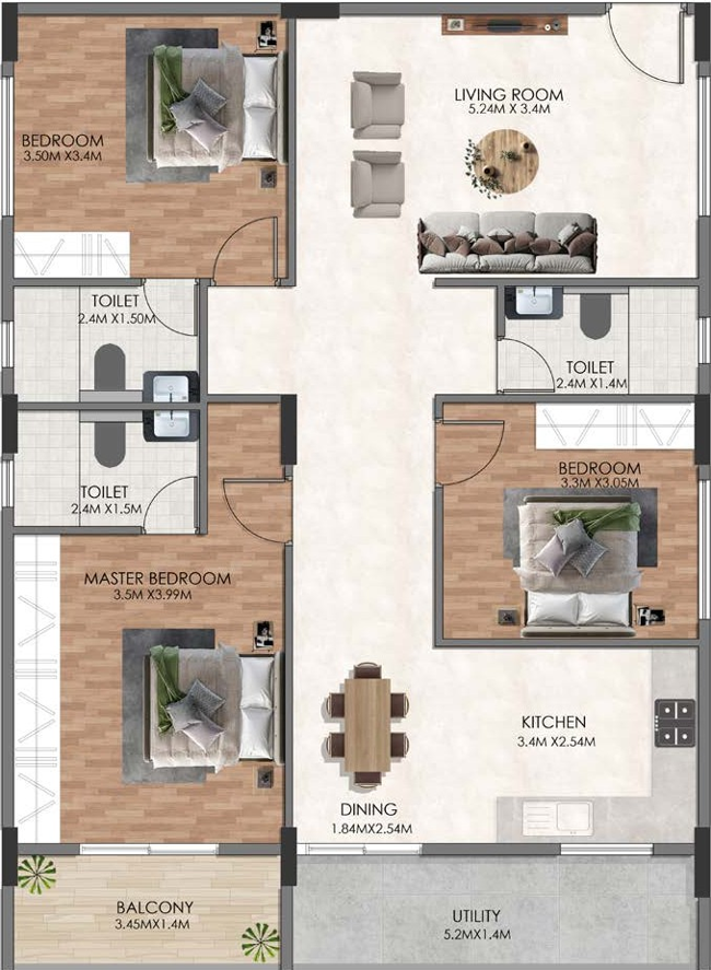 3bhk north phasing 2